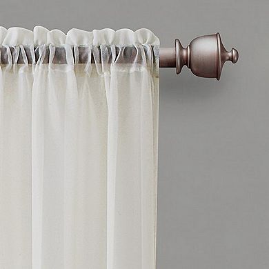 VCNY Home Villa Rod Pocket Sheer 2 Window Curtain Panels