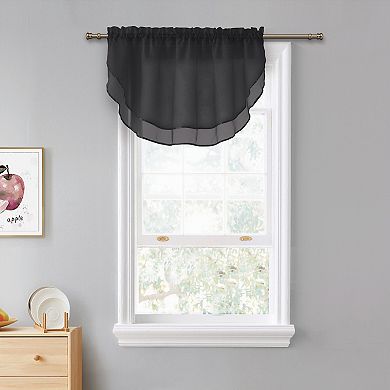 VCNY Home Infinity Solid Tiered Valance Curtain