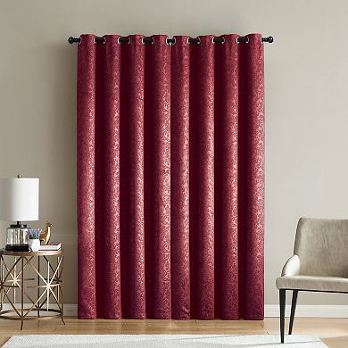 VCNY Home Jamie Embossed Scroll Grommet Blackout 1 Window Curtain Panel