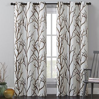 VCNY Home Kingdom Branch Blackout Grommet 1 Window Curtain Panel