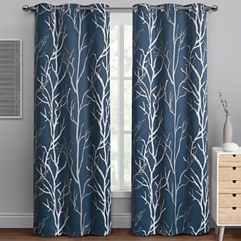 VCNY Home Kingdom Branch Blackout Grommet 1 Window Curtain Panel