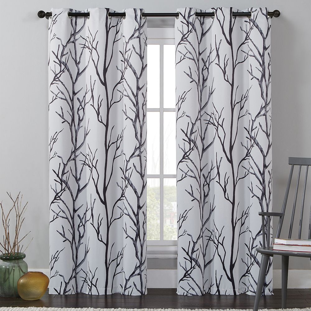 VCNY Home Kingdom Branch Blackout Grommet 1 Window Curtain Panel