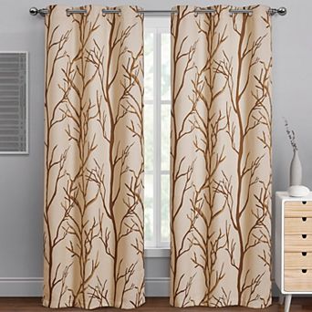 VCNY Home Kingdom Branch Blackout Grommet 1 Window Curtain Panel