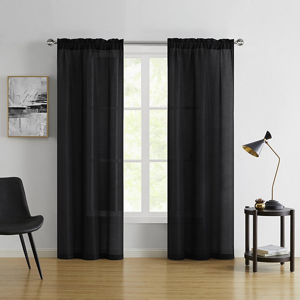 VCNY Home Microfiber Rod Pocket 1 Window Curtain Panel