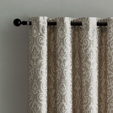 VCNY Home Sophie Damask Woven Jacquard Woven 1 Window Curtain Panel
