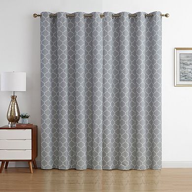 VCNY Home Trellis Grommet 100% Blackout 2 Window Curtain Panels
