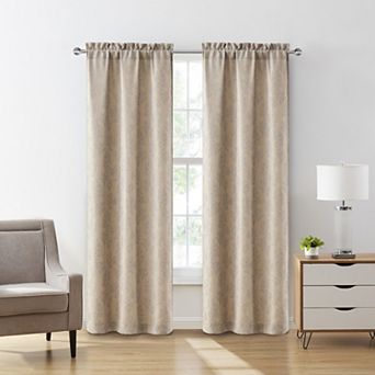 VCNY Home Carmen Floral Rod Pocket 2 Window Curtain Panels