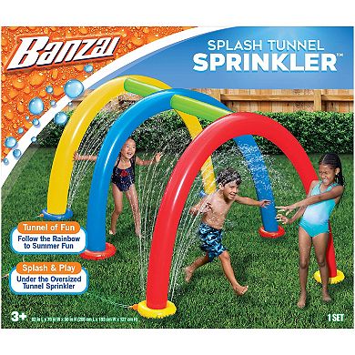 Banzai Inflatable Outdoor Splash Tunnel Sprinkler