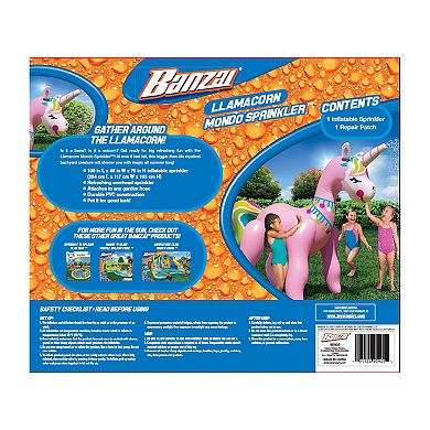 Banzai Llama-Corn Mondo Inflatable Sprinkler