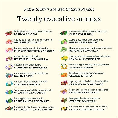 Lifelines Rub & Sniff Scented Colored Pencils - 20-pk.