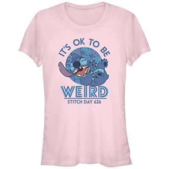 Disney's Lilo & Stitch It's Ok To Be Weird Stitch Juniors' Graphic Tee