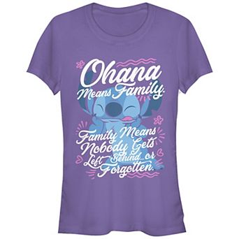 Disney's Lilo & Stitch Ohana Meaning Stitch Juniors' Graphic Tee