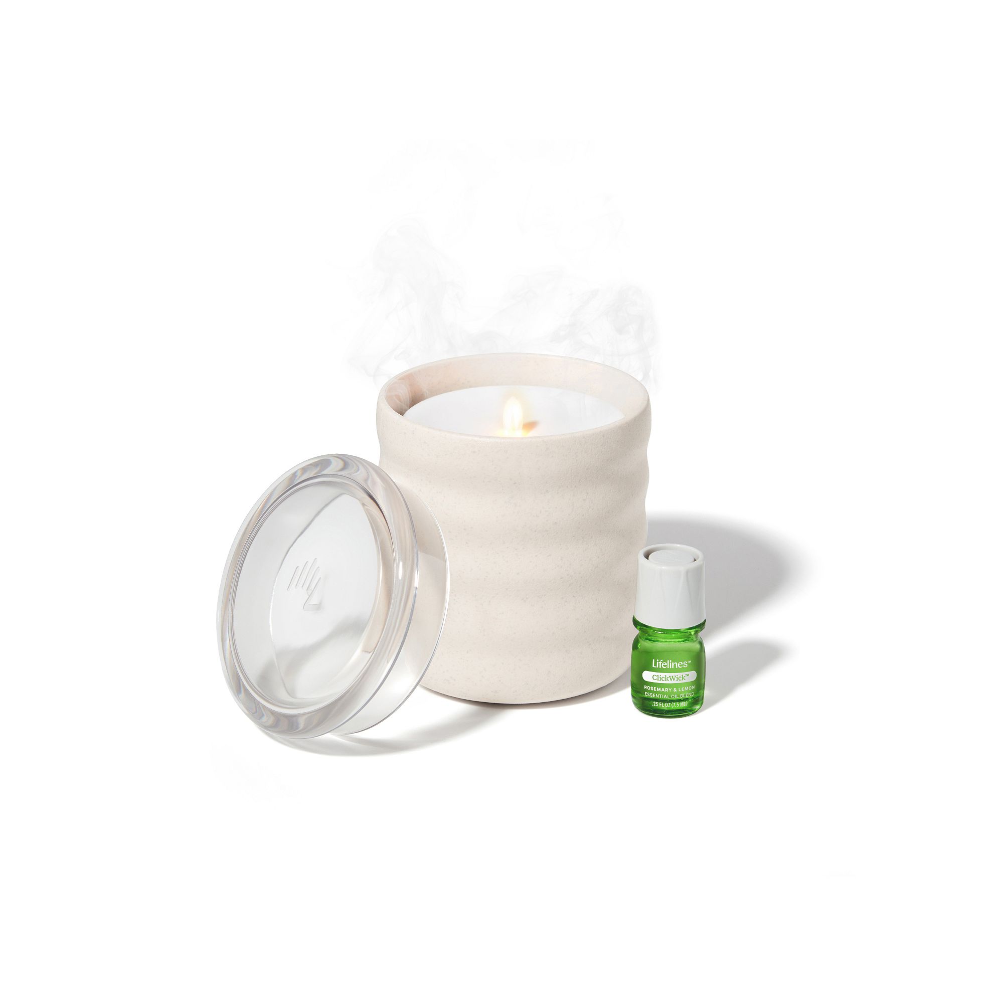 Lifelines Flameless Candle Diffuser, Beige Khaki