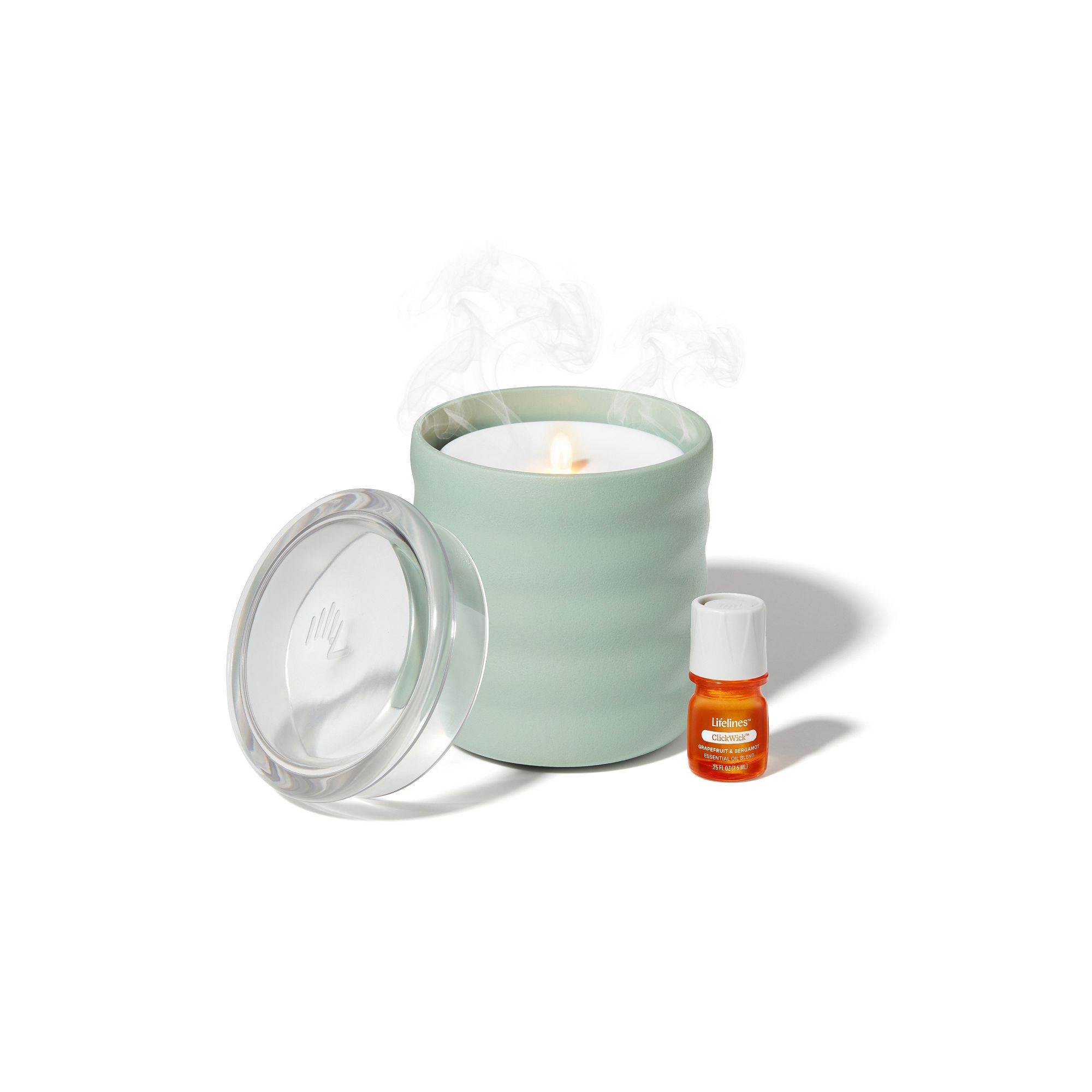 Lifelines Flameless Candle Diffuser, Green
