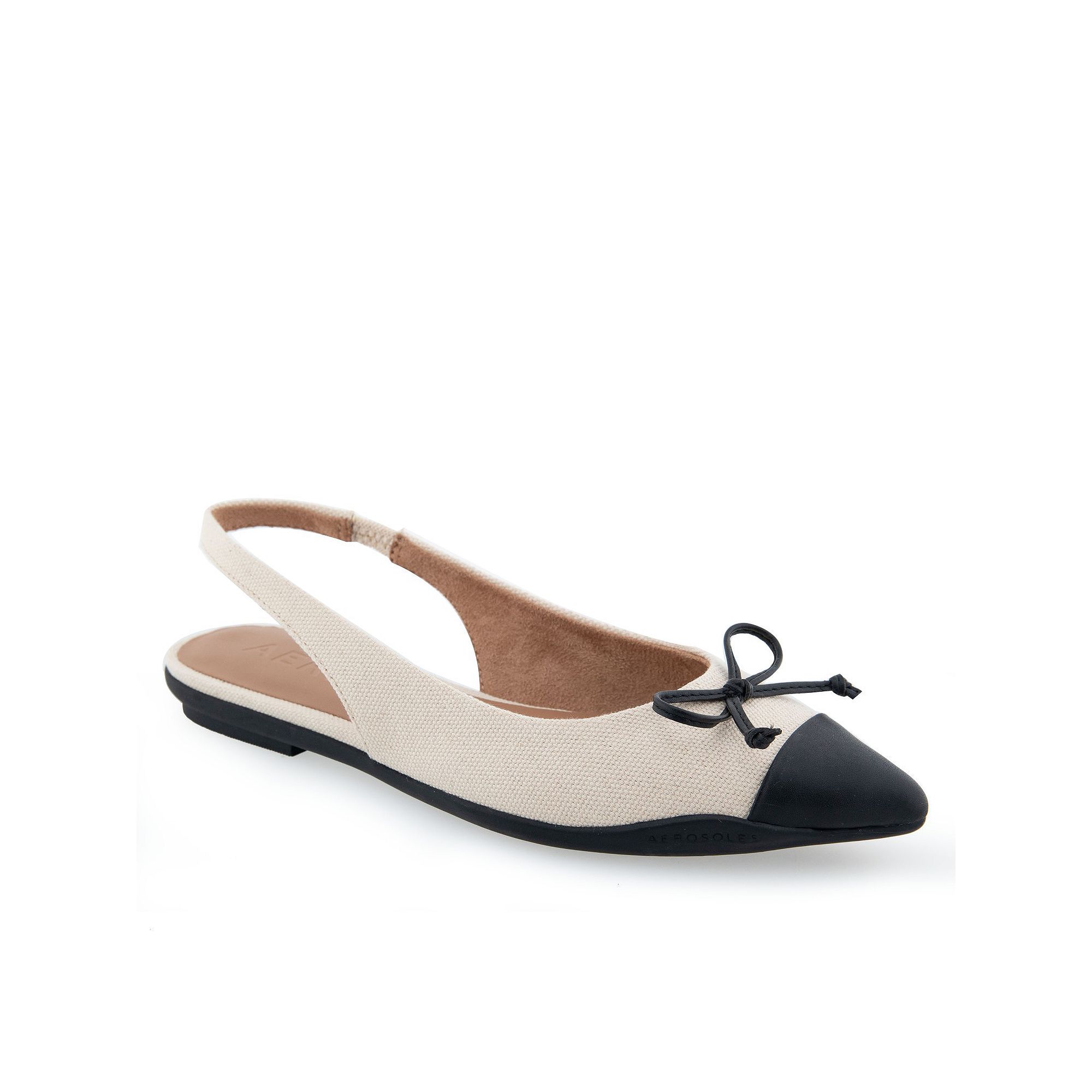 Aerosoles Donna Womens Slingback Ballet Flats, Size: 7, Ivory Light Blue