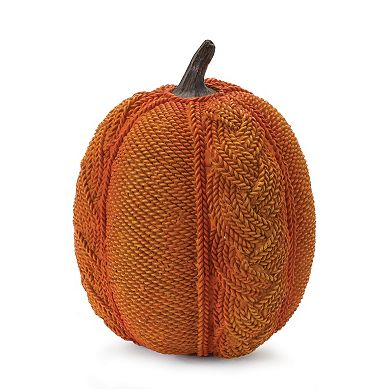 Woven Sweater Design Pumpkin (set Of 2)