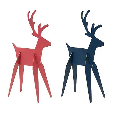 Modern Metal Deer Figurine (set Of 6)