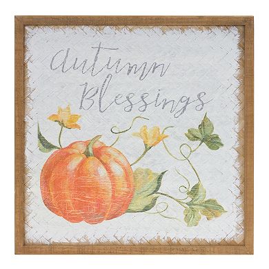 Autumn Blessing Pumpkin Sign (set Of 2)