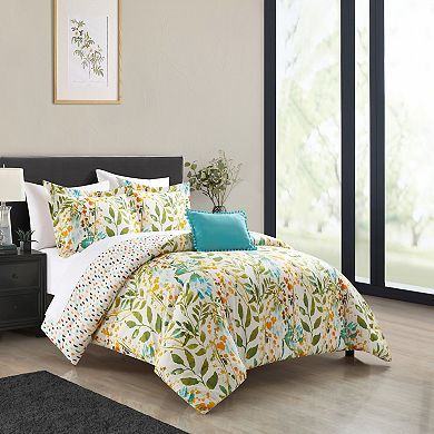 Chic Home Blaire Reversible Floral Pattern Comforter Set