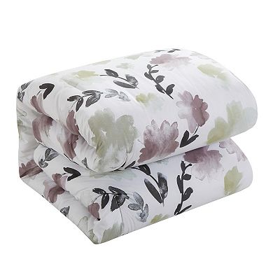 Chic Home Devon Green 6-piece Reversible Floral Pattern Comforter & Sheets Set