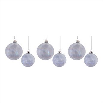 Irredescent Glass Ball Ornament (set Of 6)