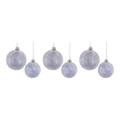 Irredescent Glass Ball Ornament (set Of 6)