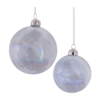Irredescent Glass Ball Ornament (set Of 6)