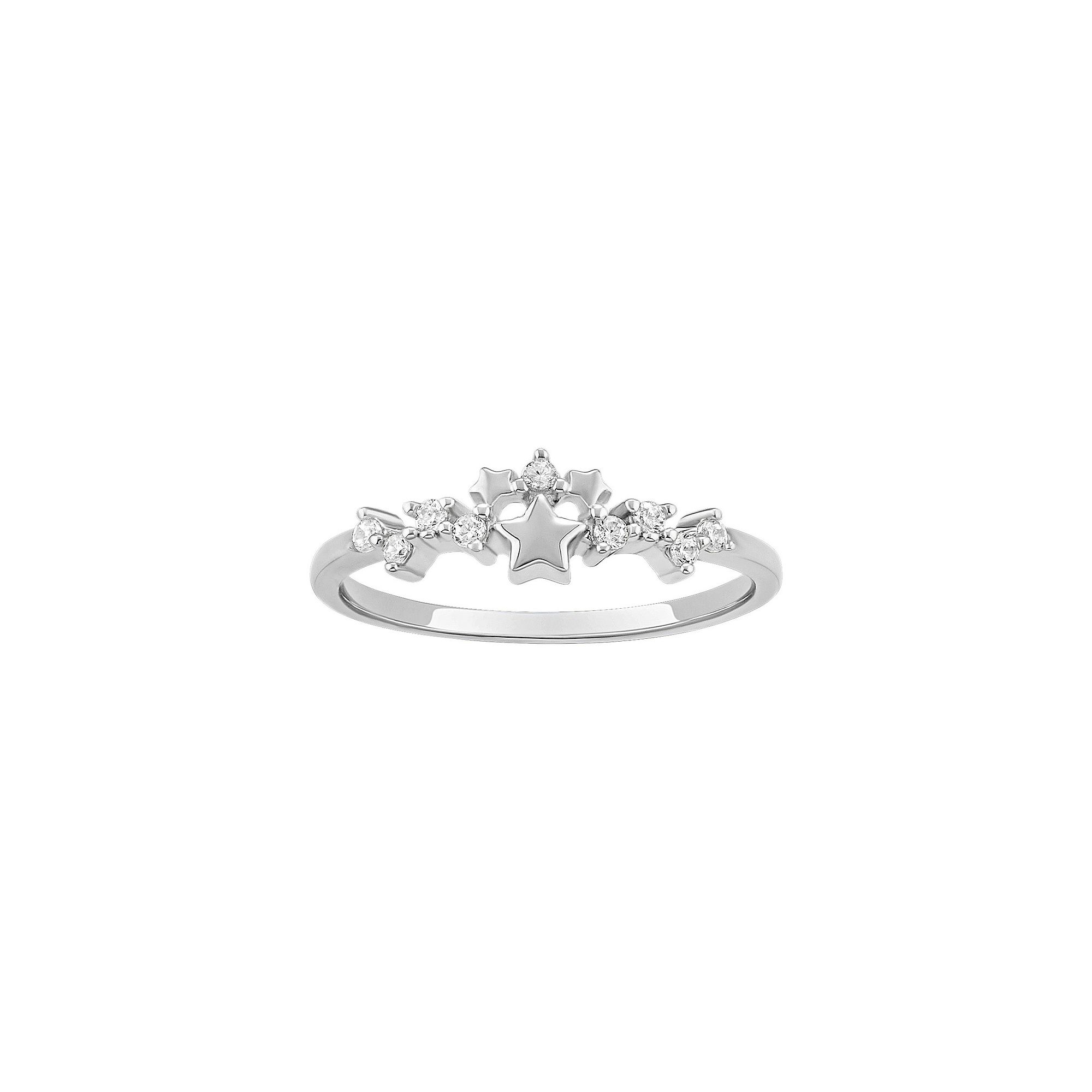 PRIMROSE Sterling Silver Cubic Zirconia Cluster Ring, Womens, Size: 9, Ste