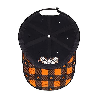 Disney's Mickey Mouse Adult Pumpkin Head With Plaid Underbrim Hat