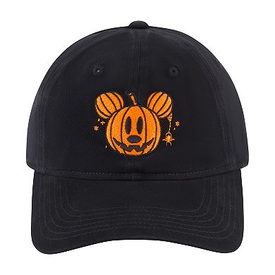 Adult Disney Mickey Mouse Pumpkin Head With Plaid Underbrim Hat