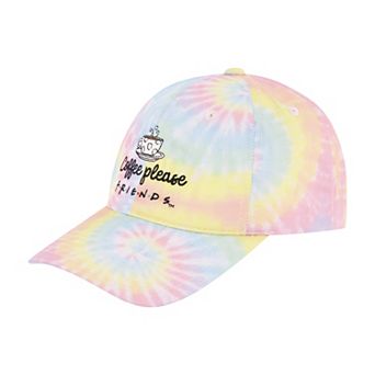 Men's Friends Coffee Please Embroidered Tie Dye Dad Baseball Cap