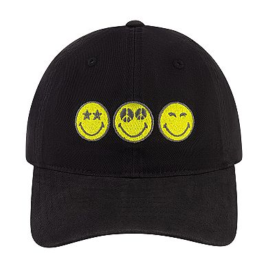 Men's Smileyworld Smilie Peace Eyes Dad Cap