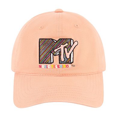 Men's MTV Diagonal Stripe Logo Dad Cap