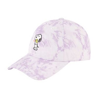 Men's Peanuts Snoopy & Woodstock Hug Marbled Tie Dye Dad Cap