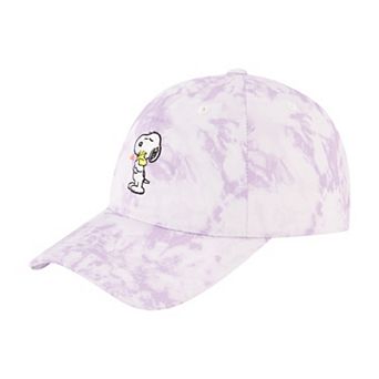 Men's Peanuts Snoopy & Woodstock Hug Marbled Tie Dye Dad Cap
