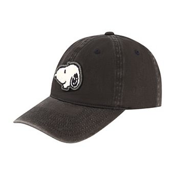 Men's Peanuts Snoopy Chenille Patch Stone Wash Dad Cap