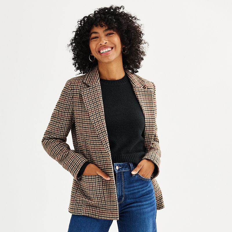 Women's Sonoma Goods For Life® Polished Heritage Blazer, Size: Medium, Team Houndsto
