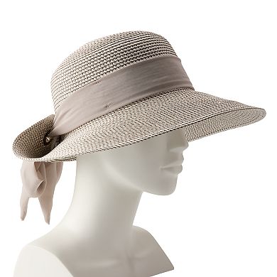 Women's Nine West Multi Straw Flip Up Floppy Hat