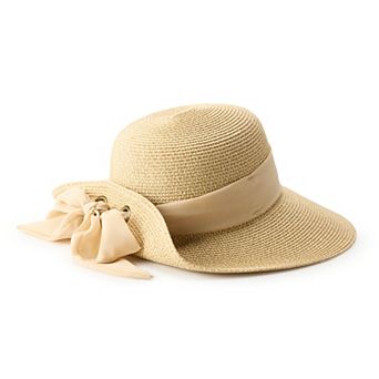 Women's Nine West Multi Straw Flip Up Floppy Hat