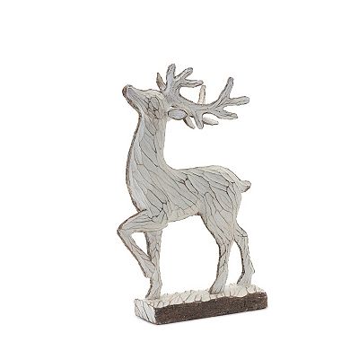 Carved Deer Decor (Set Of 2)