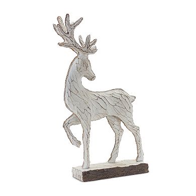 Carved Deer Decor (Set Of 2)