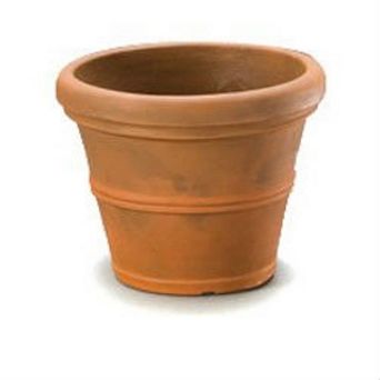 12-inch Diameter Round Planter In Weather Resistant Poly Resin Plastic
