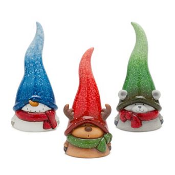 Whimsical Terra Cotta Winter Animal Décor (set Of 3)