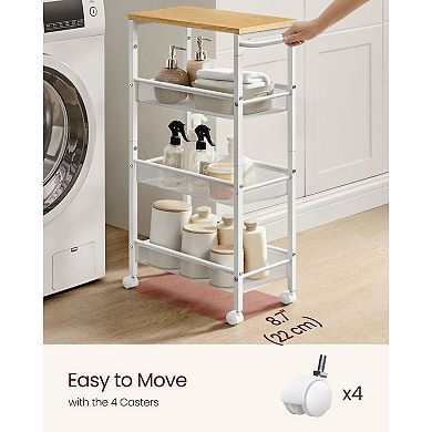 4-tier Rolling Cart