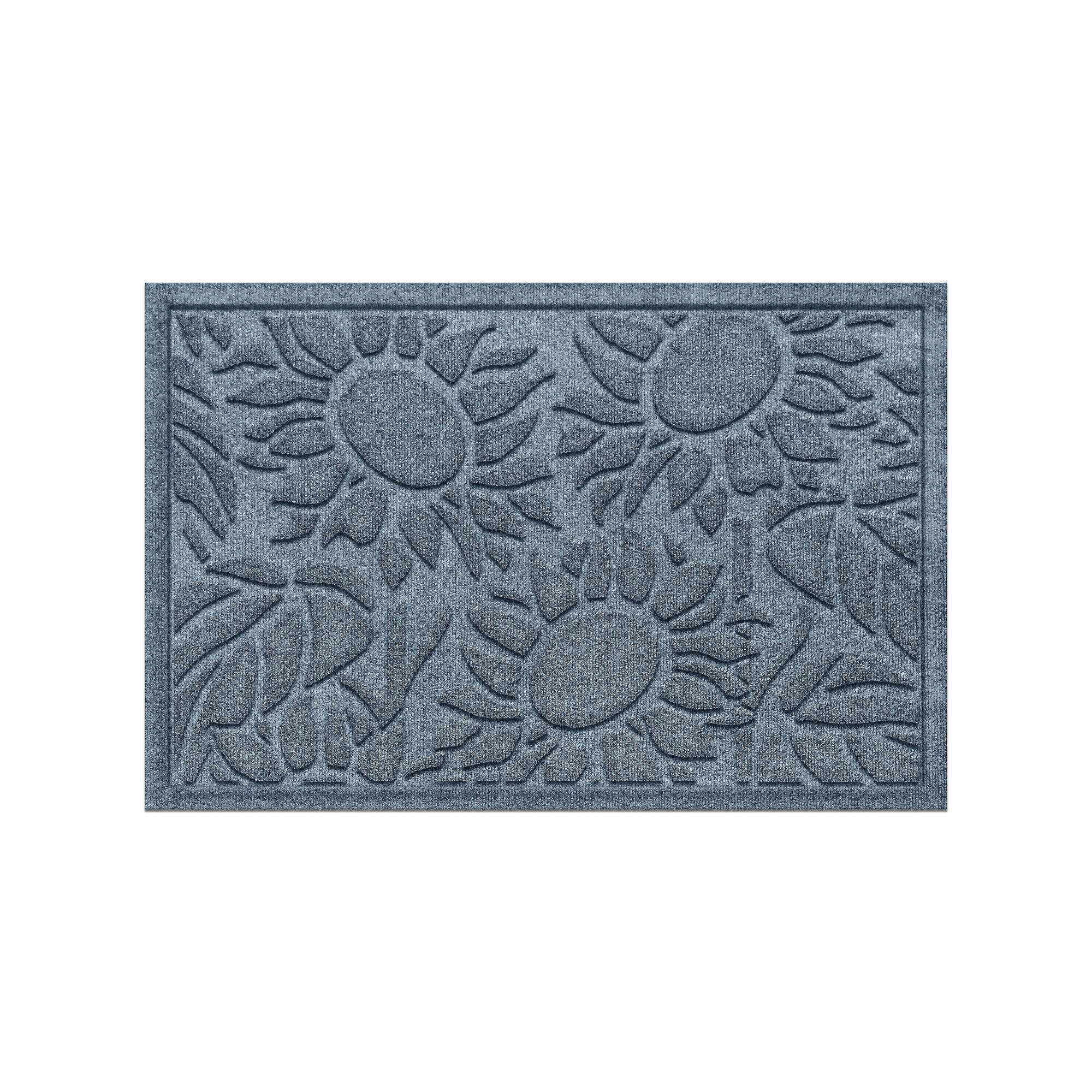 Waterhog Sunshine Day 23 x 35 Indoor / Outdoor Doormat Rug, Bluestone