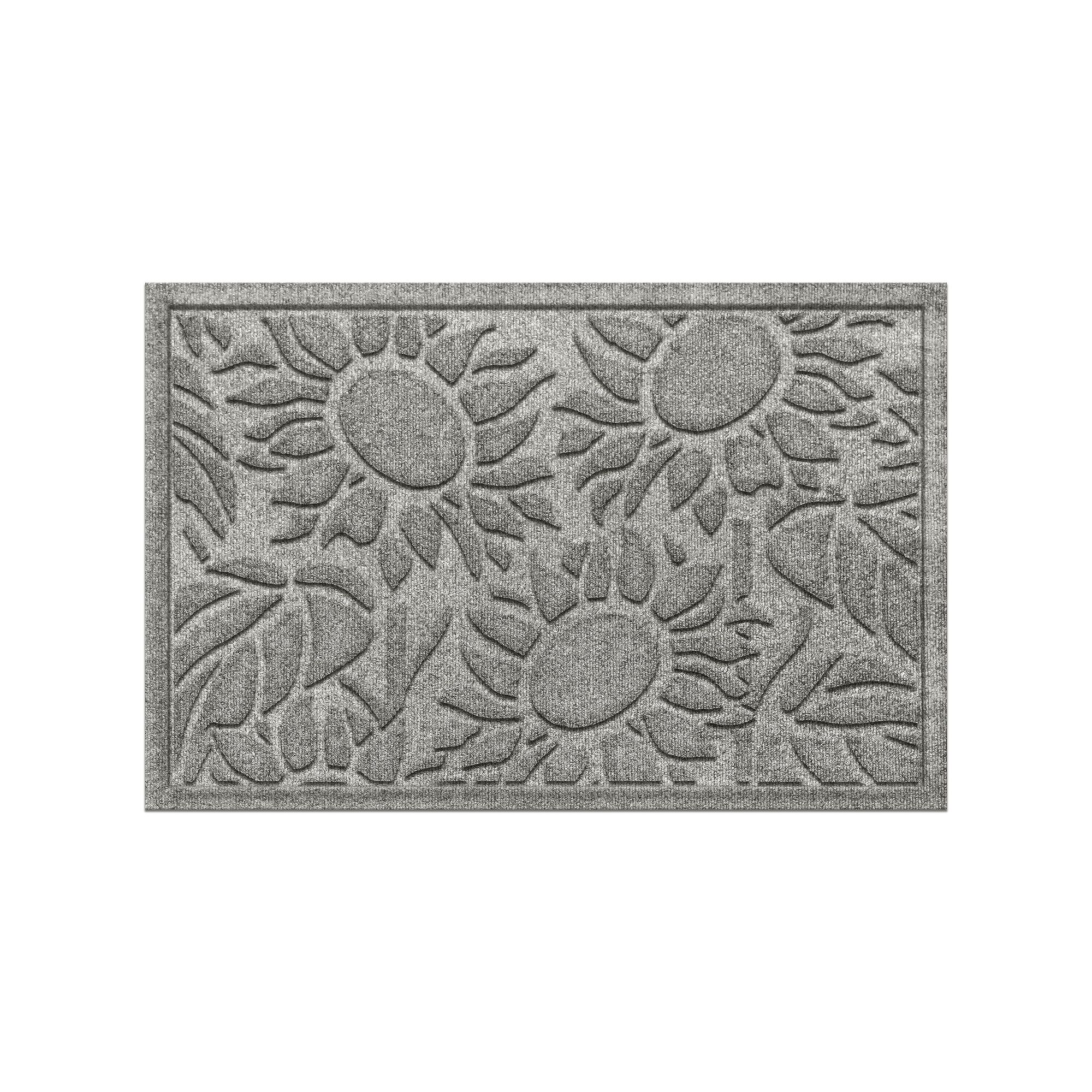 Waterhog Sunshine Day 23 x 35 Indoor / Outdoor Doormat Rug, Medium Gra