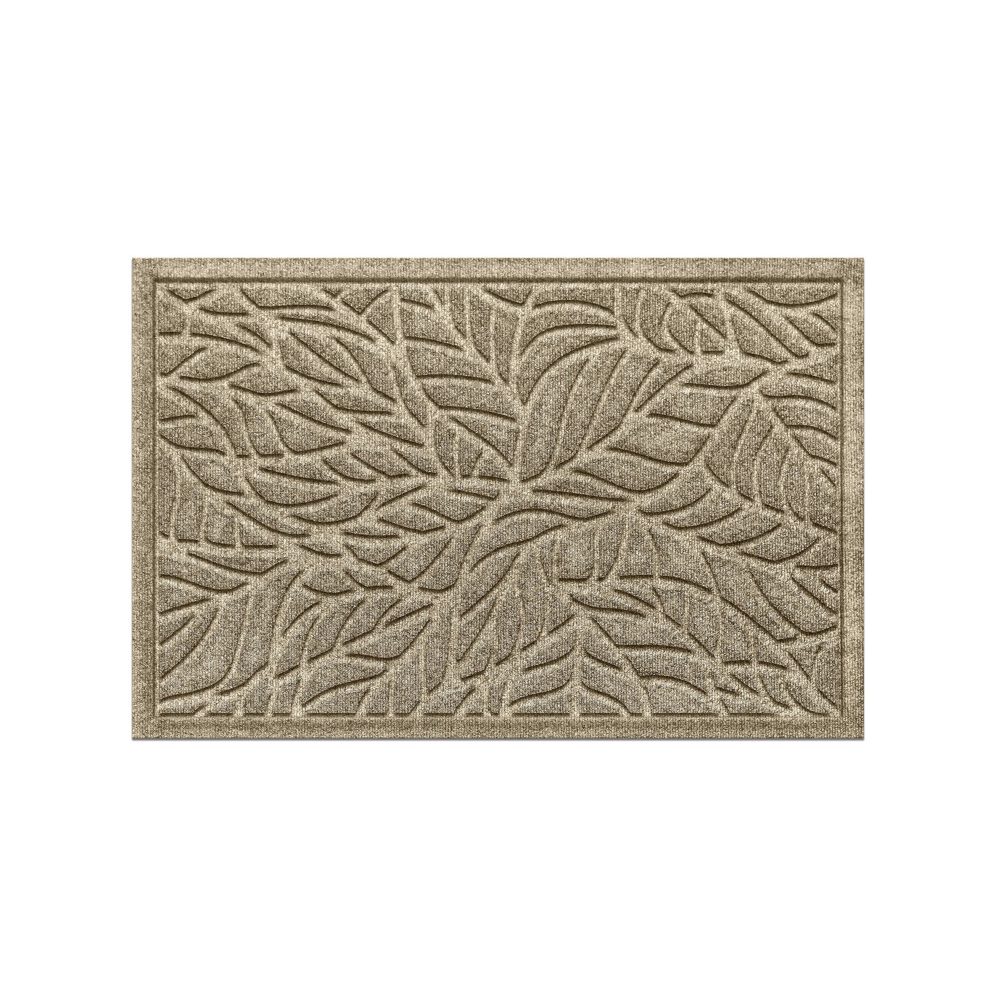 Waterhog Tropical Leaves 23 x 35 Indoor / Outdoor Doormat Rug, Carmel