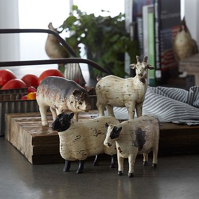 Rustic Farm Animal Figurine - Set of 8