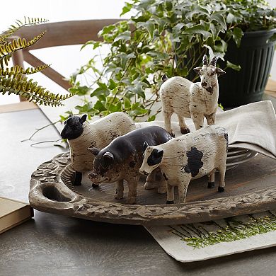Rustic Farm Animal Figurine - Set of 8