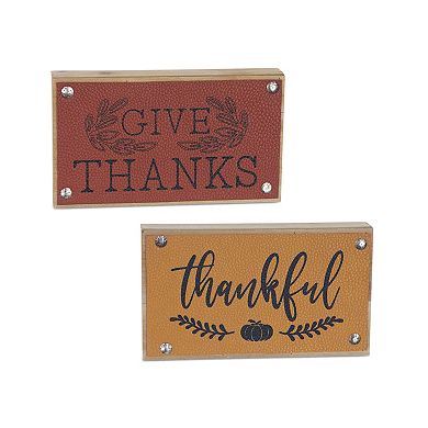 Thankful Harvest Sign (set Of 6)